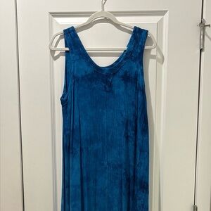 Cotton Rich Blue Maxi Dress
